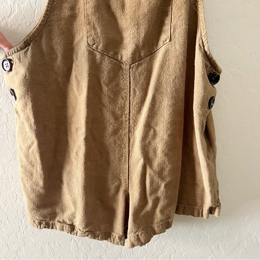 Lulu's Up With The Sun Olive Short Overalls - Picture 5 of 9